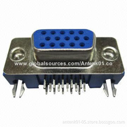 D-sub connectors slim type, blue color